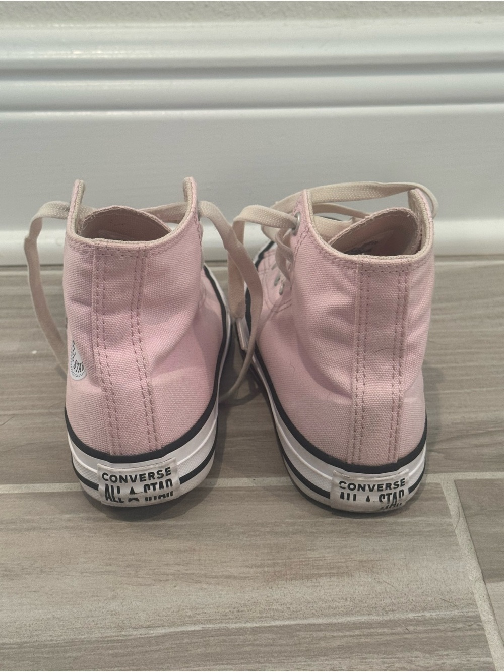 Converse Kids Pink High Top Chuck Taylor Sneakers - Picture 4 of 6